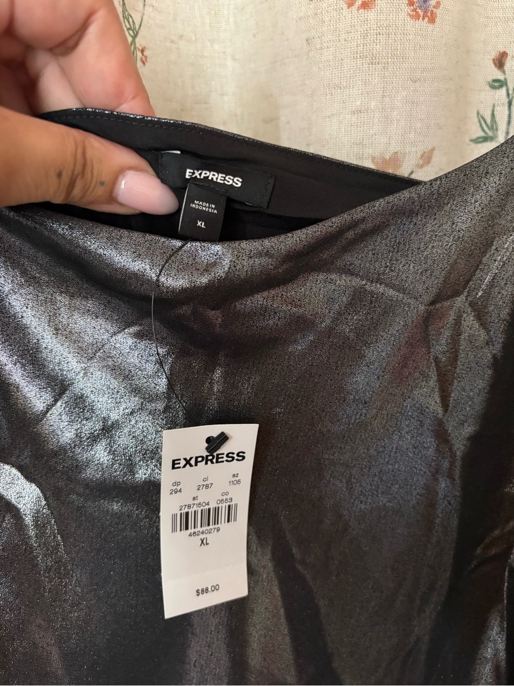 Express Metallic Slip Dress- NWT - Picture 3 of 3